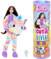 Muñeca Barbie Cutie Reveal Sueños de Colores con disfraz cebra