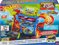 Tunel lavado en espiral hot wheels