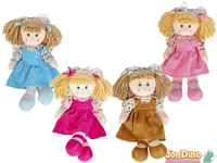 Muñeca trapo carol 40 cm. surtidas