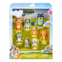 Bluey 8 pack Figuras Articuladas en Caja Ventana
