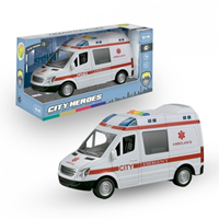 AMBULANCIA CON LUZ Y SONIDO HEROES DE CIUDAD 1:16