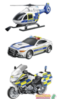 Set 3 Vehículos Policía 1:32 Luz Y Sonido