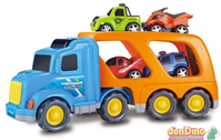 Camion porta 4 coches friccion luz y sonido