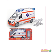 Ambulancia con camilla 1:14 luz y sonido
