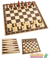 Juegos familiares 3 en 1 ajedrez-damas-backgammon