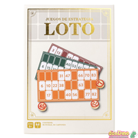 Bingo loto 36 cartones y 90 fichas madera